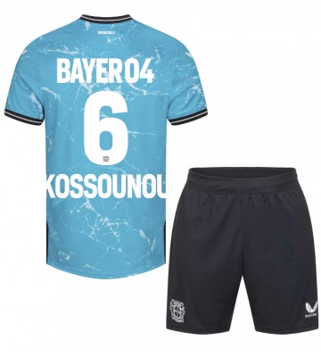 Bayer Leverkusen Odilon Kossounou #6 Tercera Equipación Niños 2023-24 Manga Corta (+ Pantalones cortos)